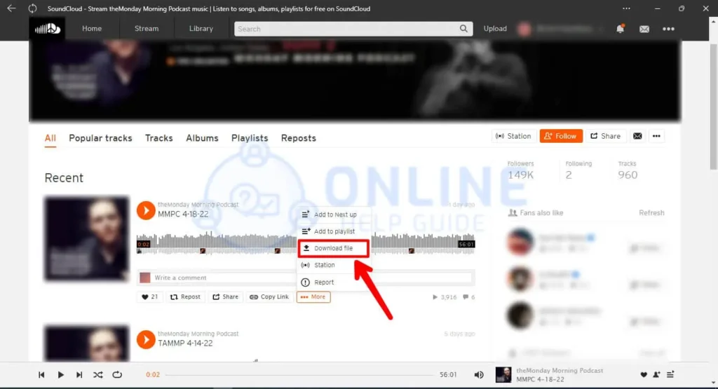 Step 5 Select Download File | Download A Podcast From Soundcloud