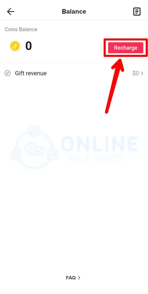 Step 6 Tap On Recharge | TikTok Recharge Online