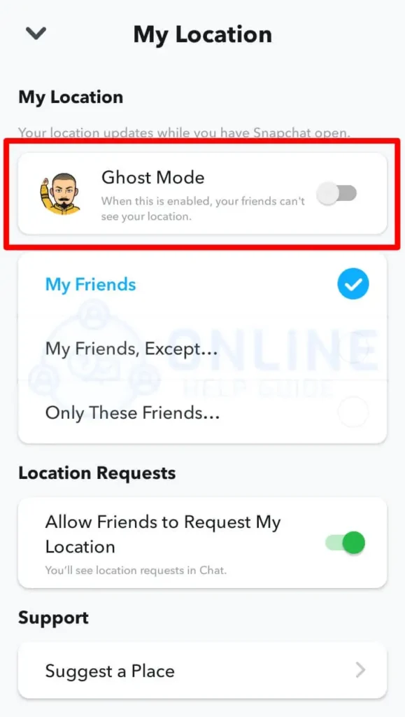 Disable Ghost Mode | Snapchat Location Not Updating