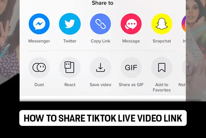 How to share Tiktok live video link