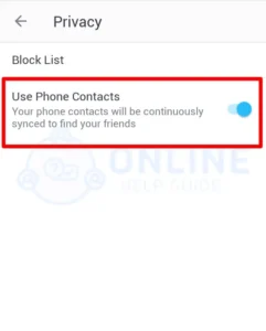 Step 3 Enable The Use Phone Contacts Feature | Can My Contacts Find Me On Kik