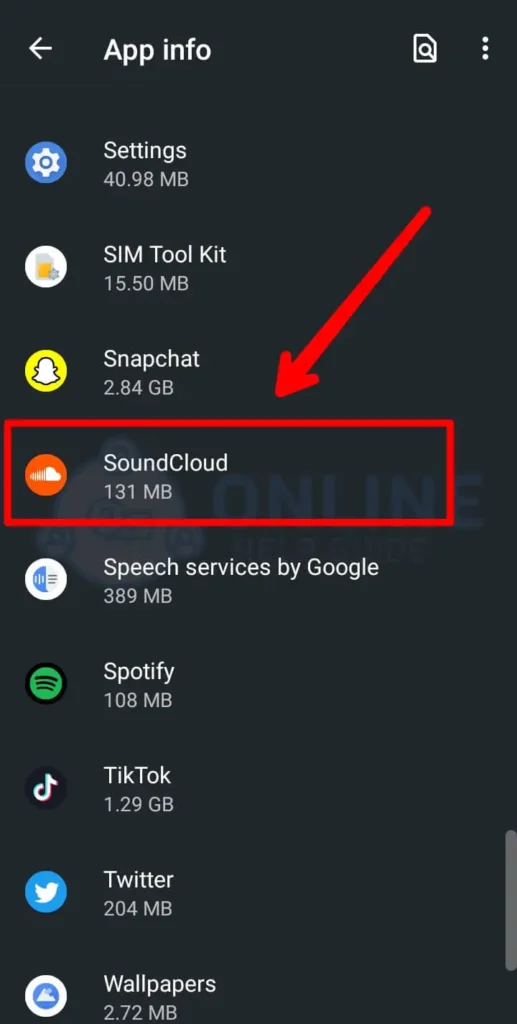 Step 3 Select The SoundCloud App