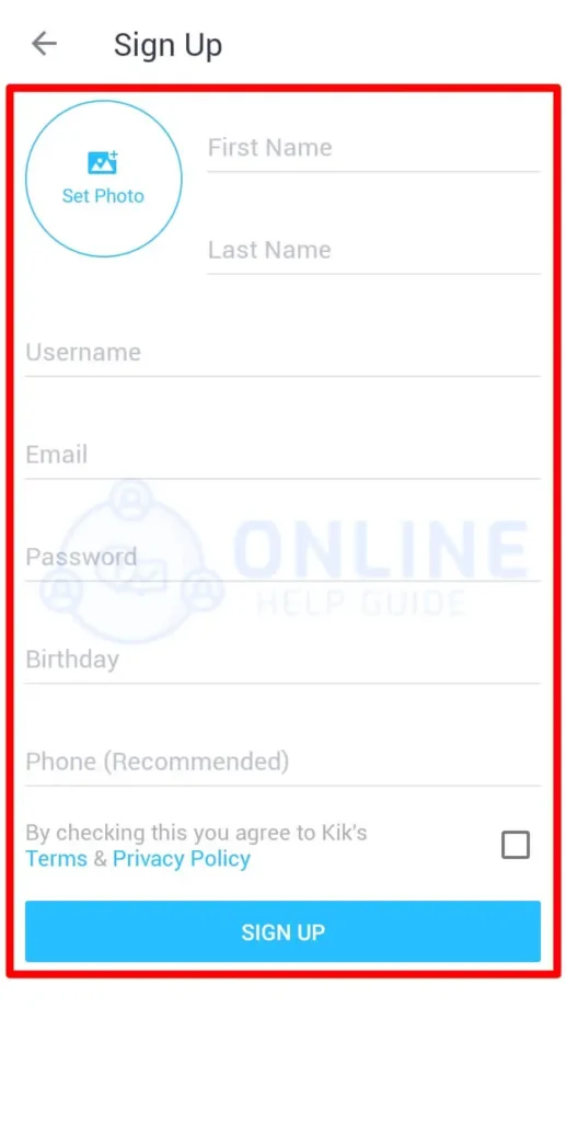 Step 3 Set Up Display Name | Create Multiple Kik Accounts