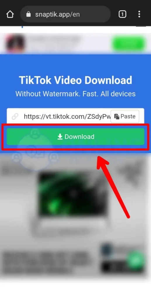 Step 7 Click On Download Button | Save Sounds From TikTok