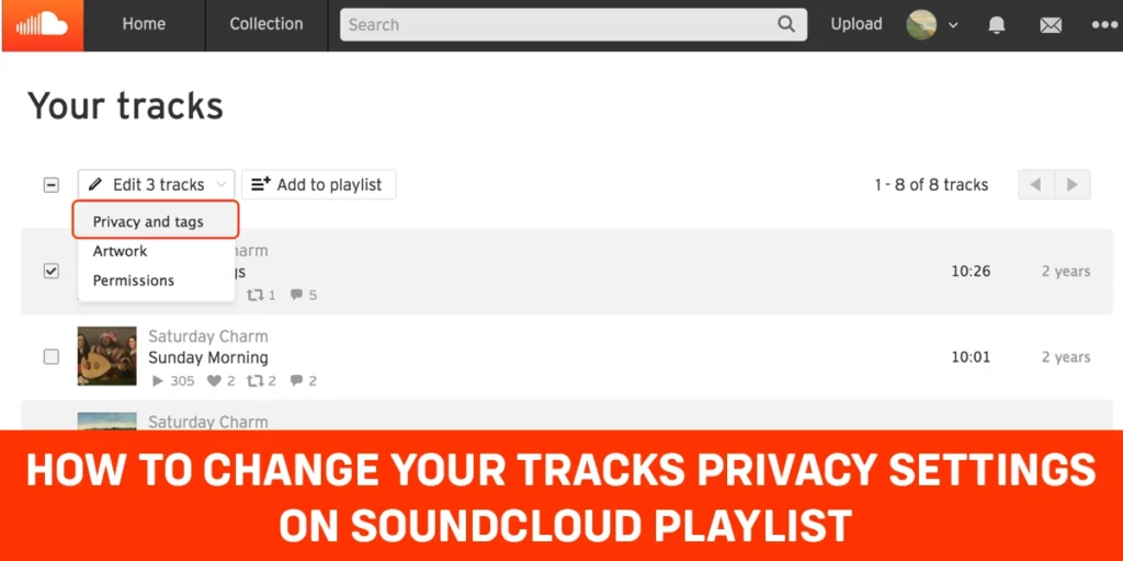 How to change your tracks privacy settings on soundcloud