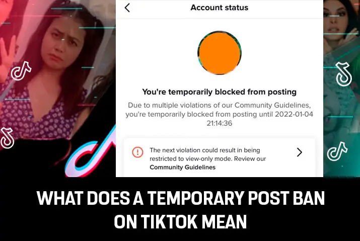 What does a temporary post ban on tiktok mean