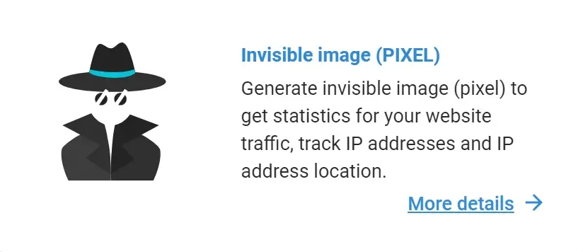 Click On The Invisible Image (PIXEL) Option