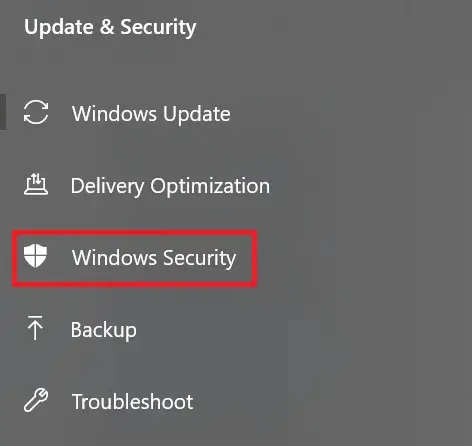 Go To Windows Security