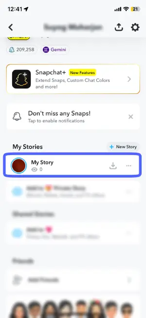 Hit The Story You Want To Delete