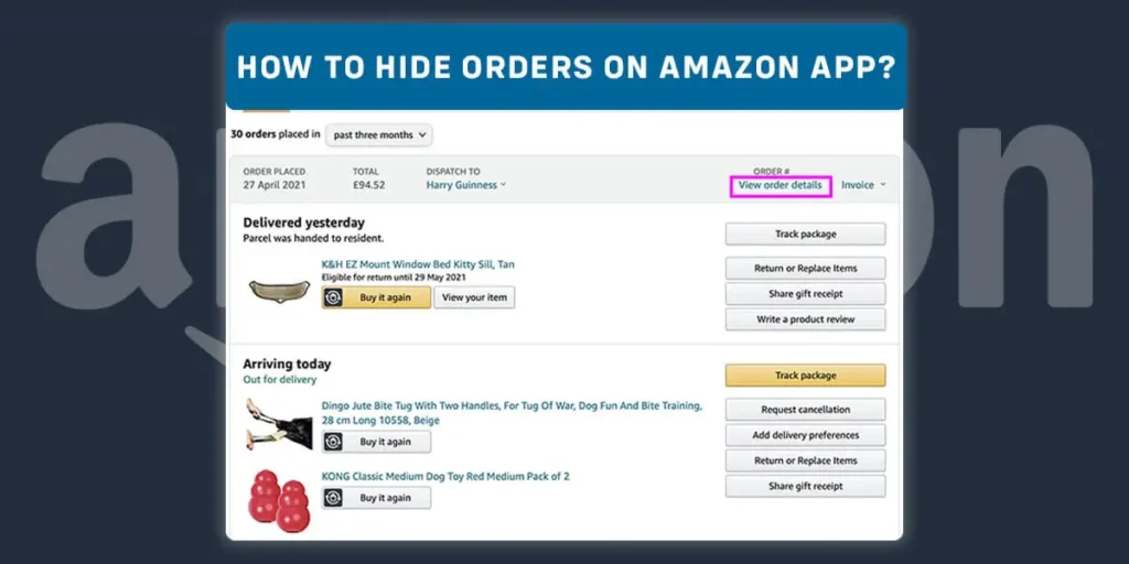 How To Hide Orders On Amazon App