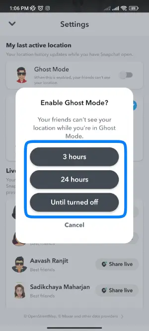 Select The Time Duration | Add Fake Location Filters On Snapchat
