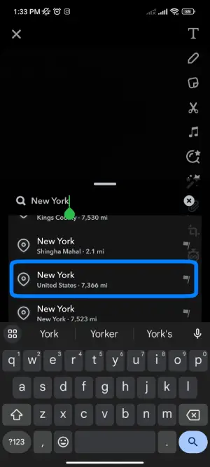 Select The Fake Location | Add Fake Location Filters On Snapchat