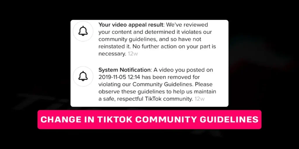 Change In TikTok Community Guidelines