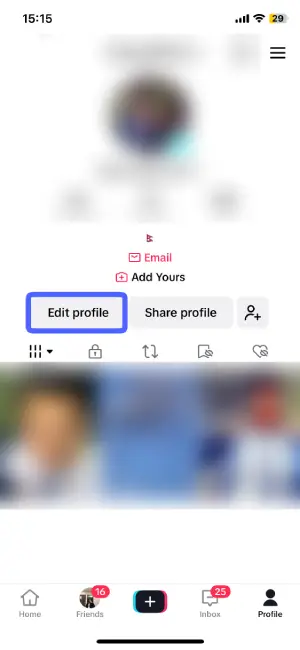 Click Edit Profile