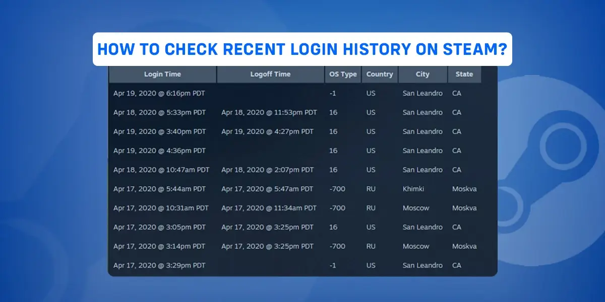 How To Check Recent Login History On Steam?