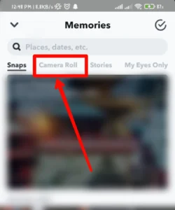 Step 3 Tap on Camera roll