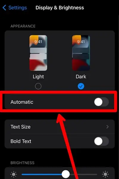 Step 3 Turn Off Auto Brightness