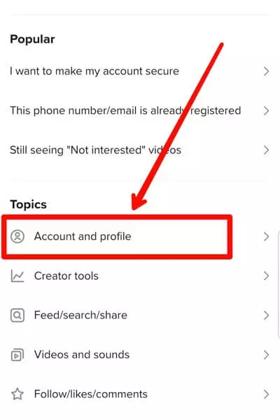 Step 6 Tap on Account and Profile