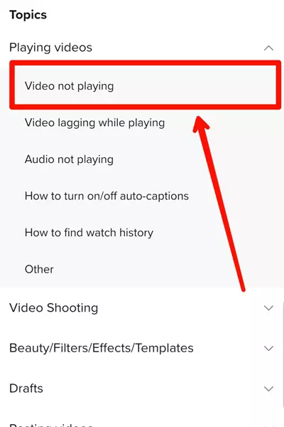 Step 7 Tap on Video Not Playing