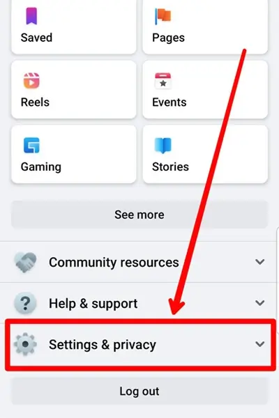 Step 3 Tap on Settings and privacy