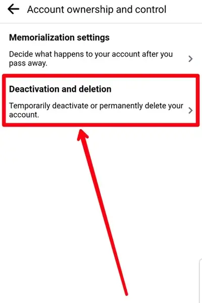 Step 7 Tap on Deactivation and Delete