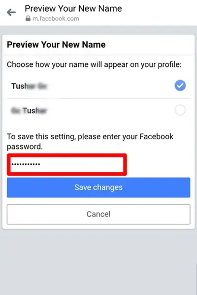 Step 9 Enter Facebook Password
