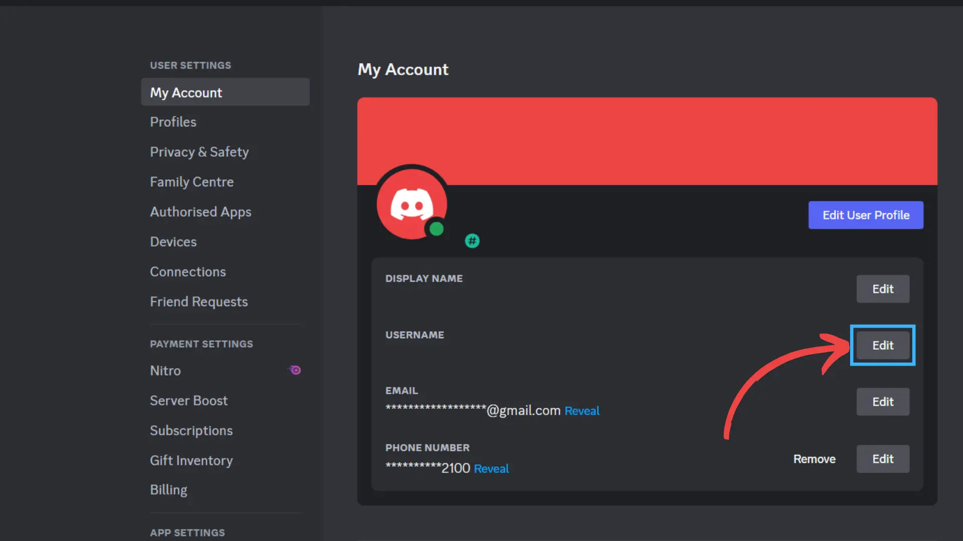 Step 4 Click On Edit How To Change Your Name On Discord