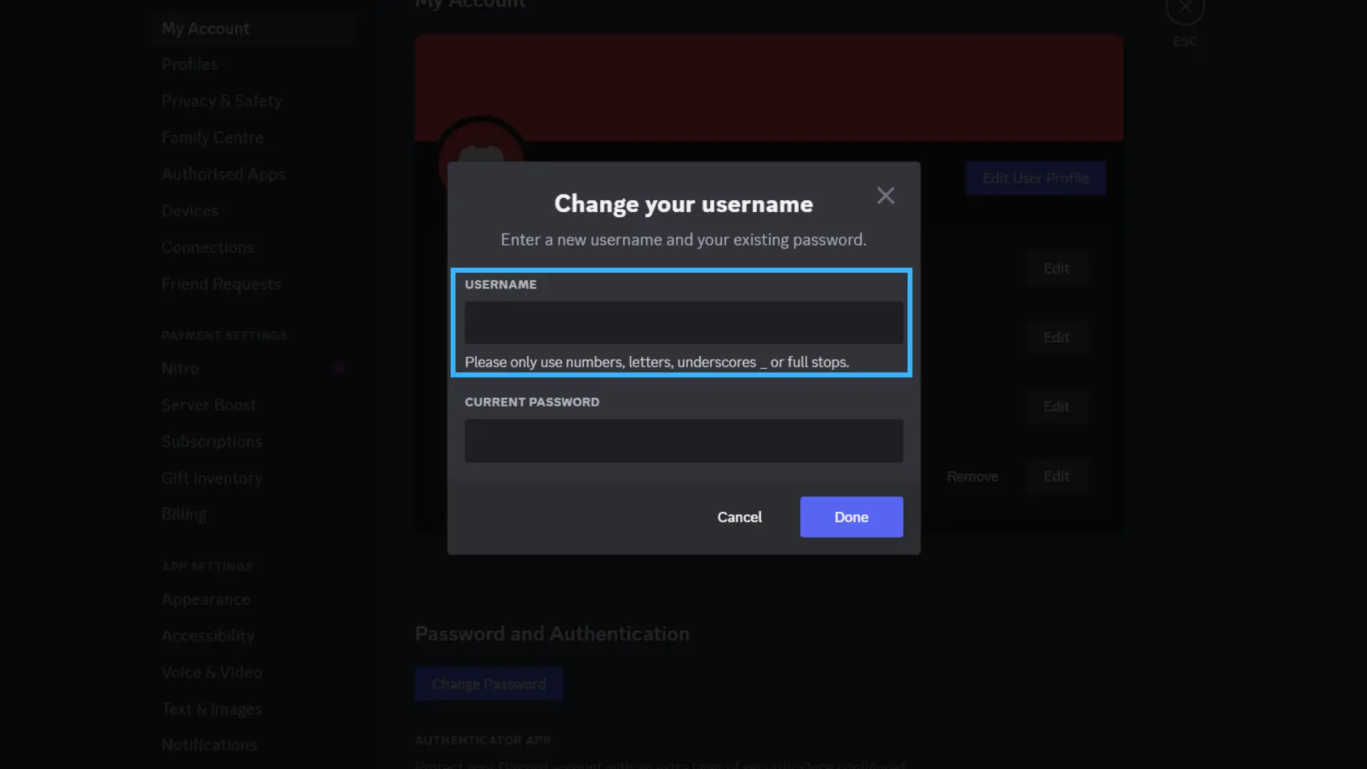 Step 5 Input Your New Username How To Change Your Name On Discord