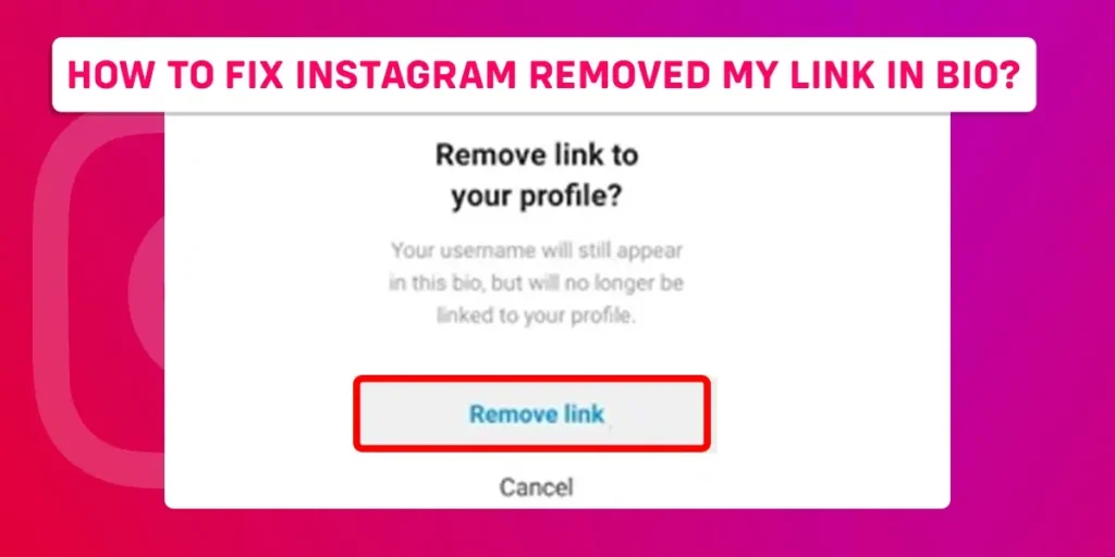 How To Fix Instagram Removed My Link In Bio