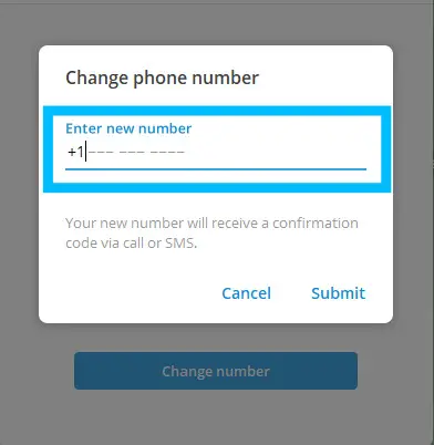 Provide a New Number