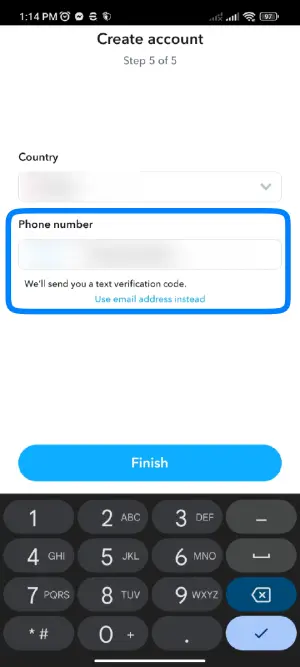 Enter Your Primary Phone Number