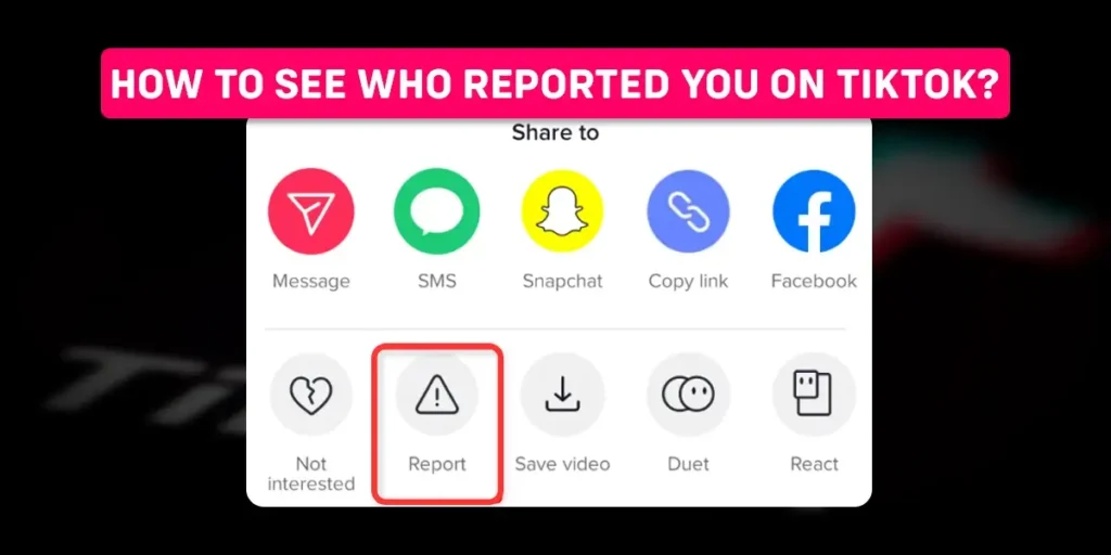 How To See Who Reported You On TikTok