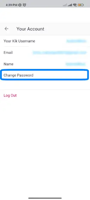 Select Change Password