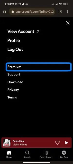 Tap On Premium Icon