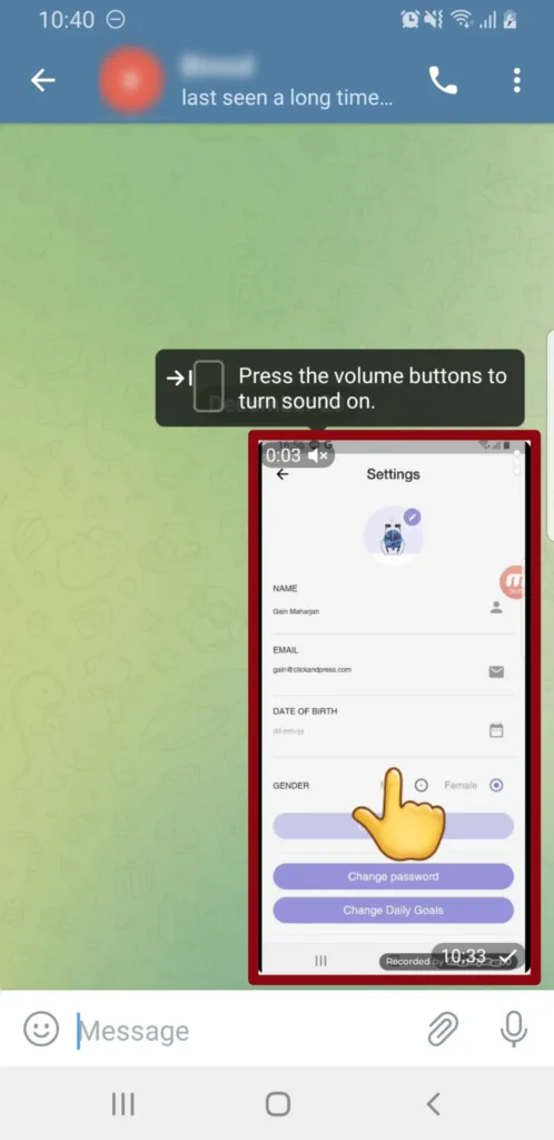Step 4: Select And Open The Video Save Videos From Telegram to gallery