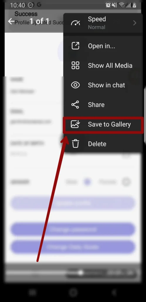 Step 6: Save The Video Save Videos From Telegram to gallery