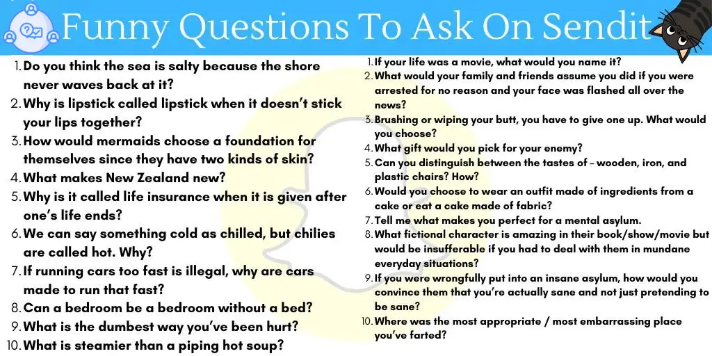 Funny Questions To Ask On Sendit 