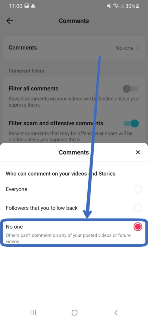 No one to turn off all the comments on all of your videos | See Who Liked Someone Else's Comment On Tiktok