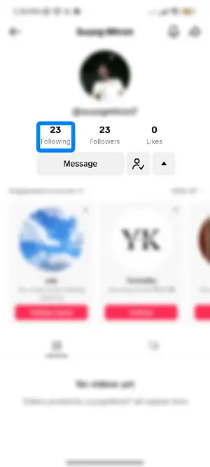 click following