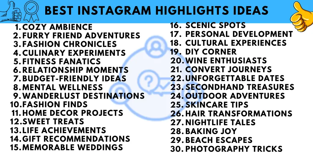 Best Instagram Highlights Ideas