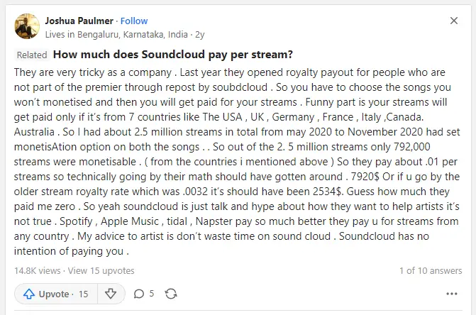 SoundCloud Pay For 1 Million Streams