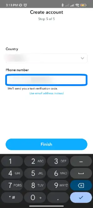 Enter Your Friend's Phone Number 