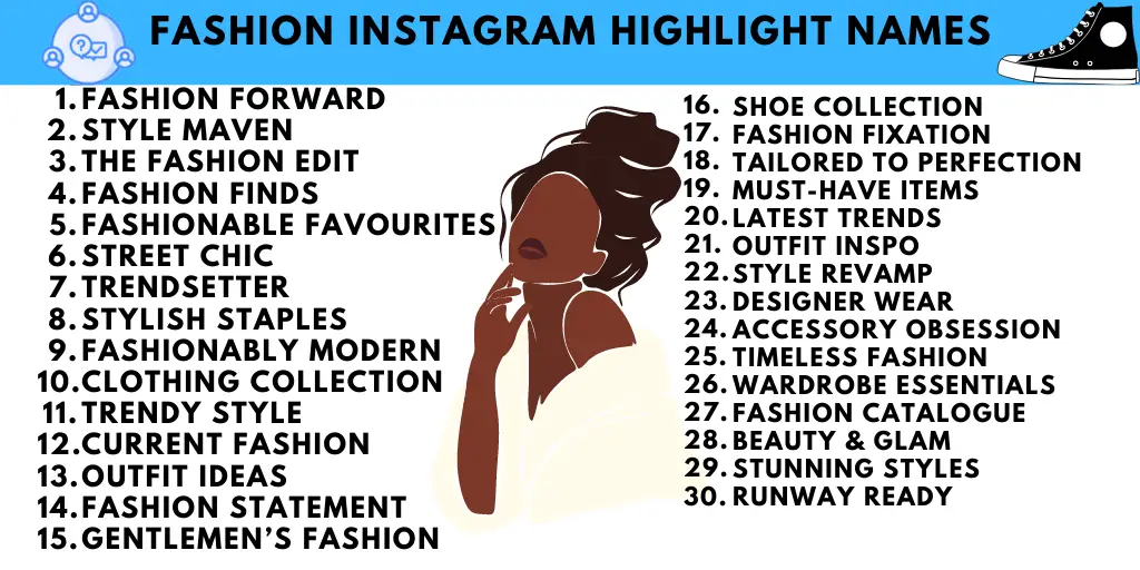Fashion Instagram Highlights Names 