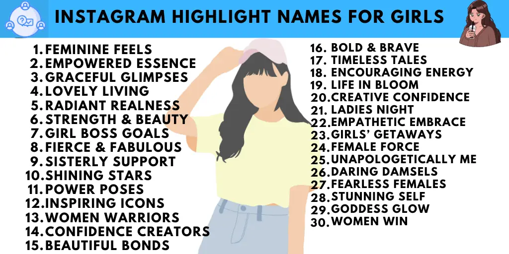 Instagram Highlight Names For Girls 