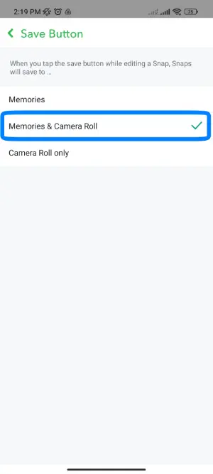 Enable Savings To Camera Roll