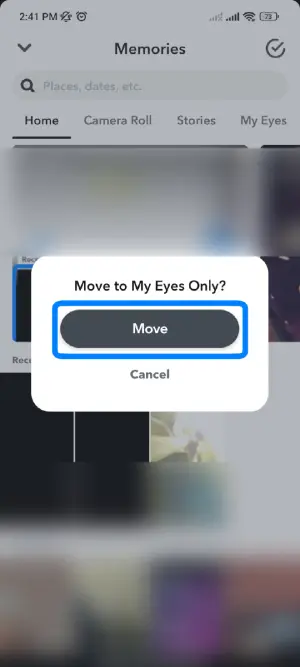 Move The Images To “My Eyes Only”