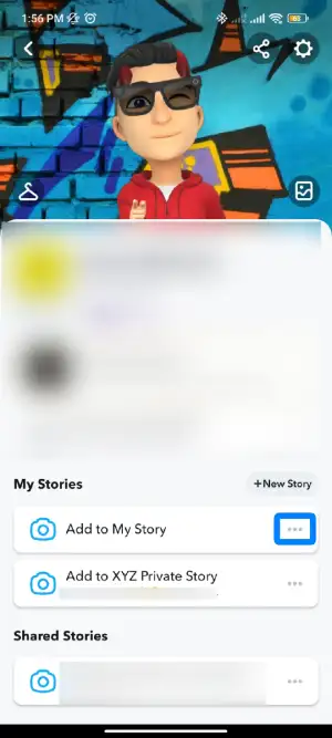 Tap On The “⋯” Icon In My Stories Section