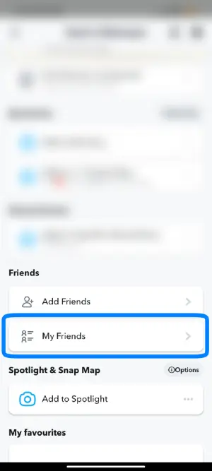 Select "My Friends"