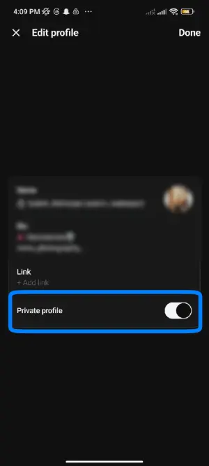 private profile