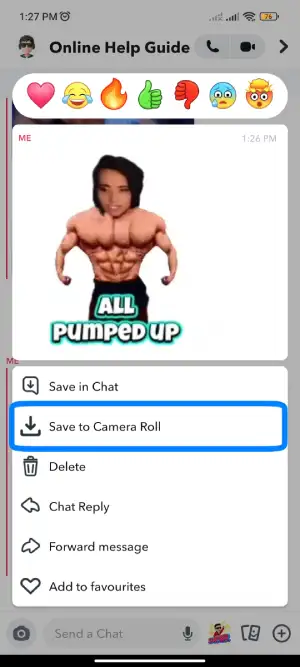 Choose Save To Camera Roll
